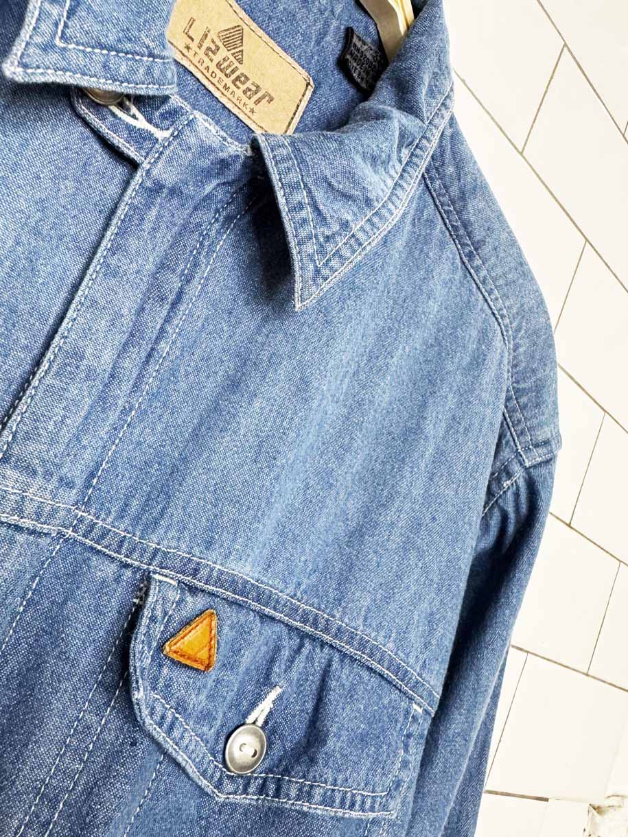 vintage 80s lizwear full denim jumpsuit coveralls | liz claiborne