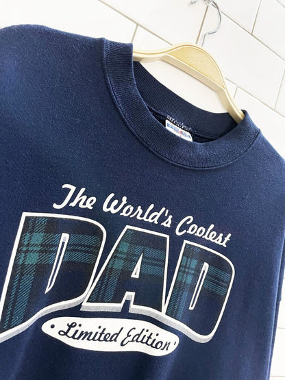 vintage 90s jerzees worlds coolest dad graphic sweatshirt - good market thrift store