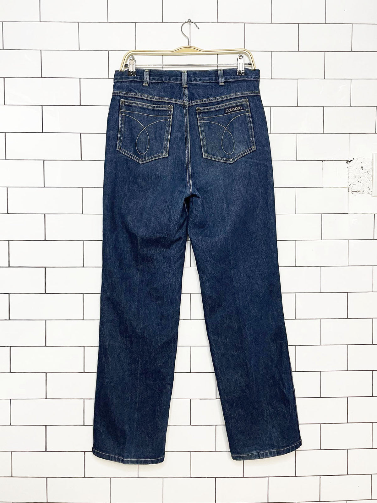 vintage 80s calvin klein straight leg jeans | made in USA