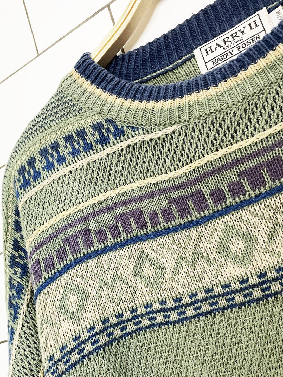 vintage 90s harry rosen textured knit sweater | harry II