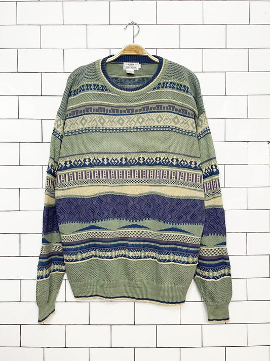 vintage 90s harry rosen textured knit sweater | harry II