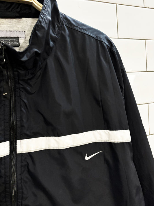 y2k nike small check lined windbreaker jacket