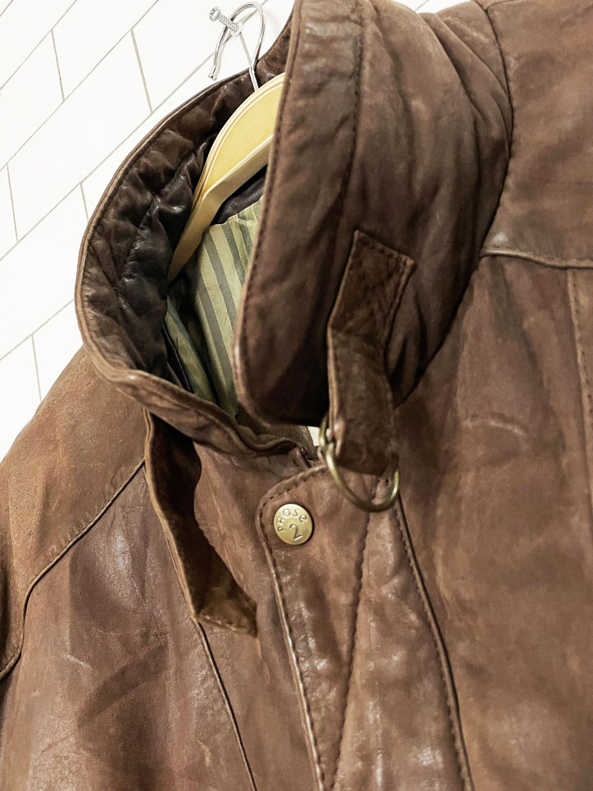 vintage 90s phase 2 soft leather bomber jacket