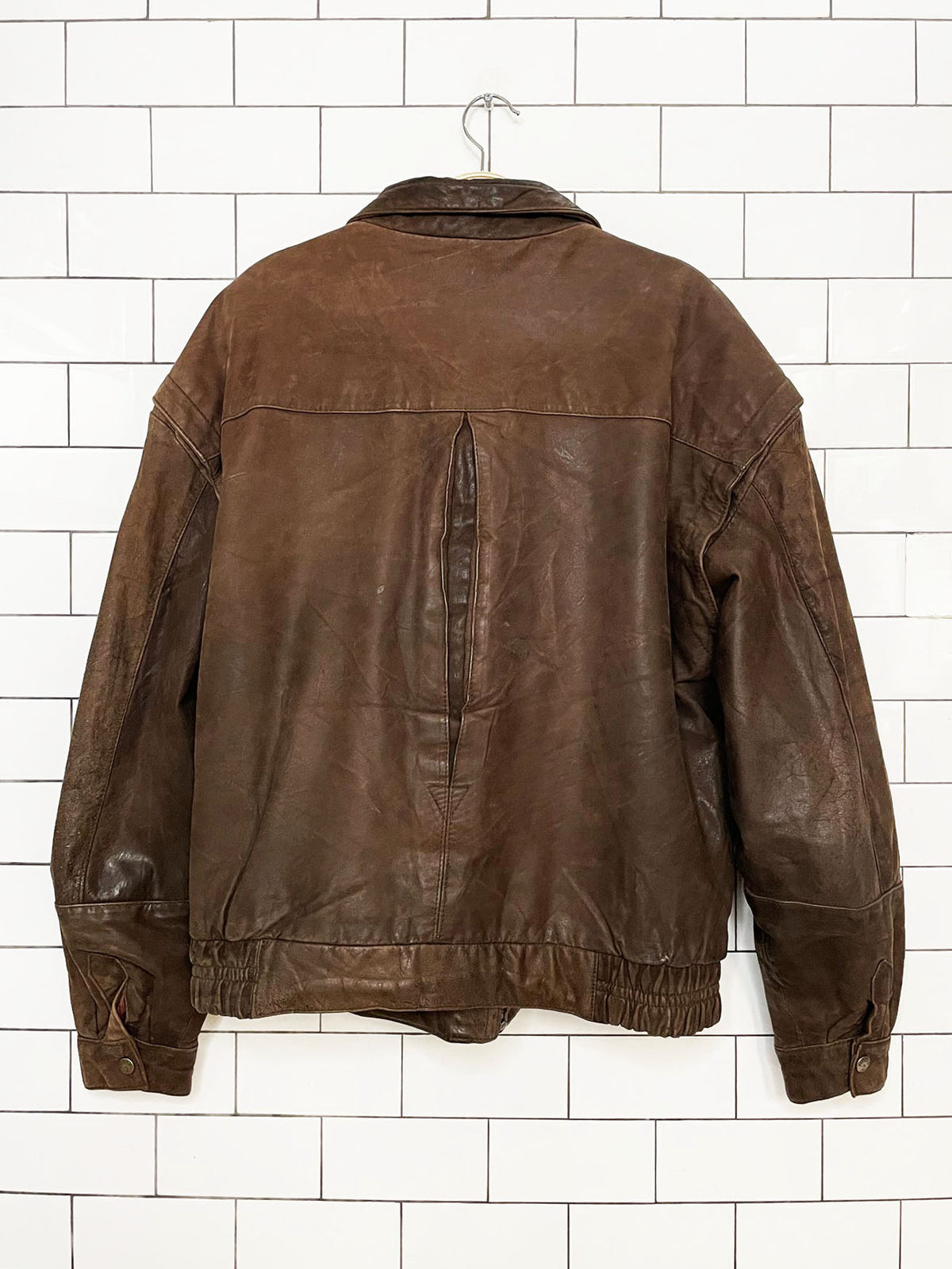 vintage 90s phase 2 soft leather bomber jacket