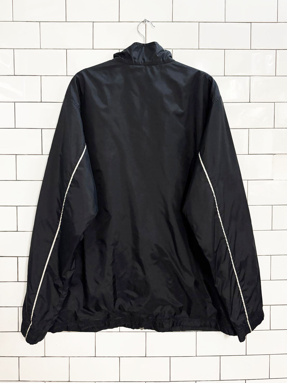y2k nike small check lined windbreaker jacket