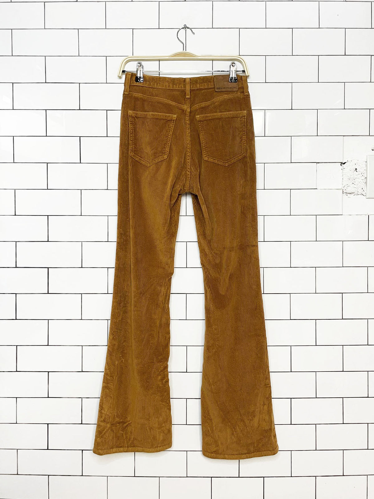 denim forum the marianne chunky cord high rise flare pants | ariztia