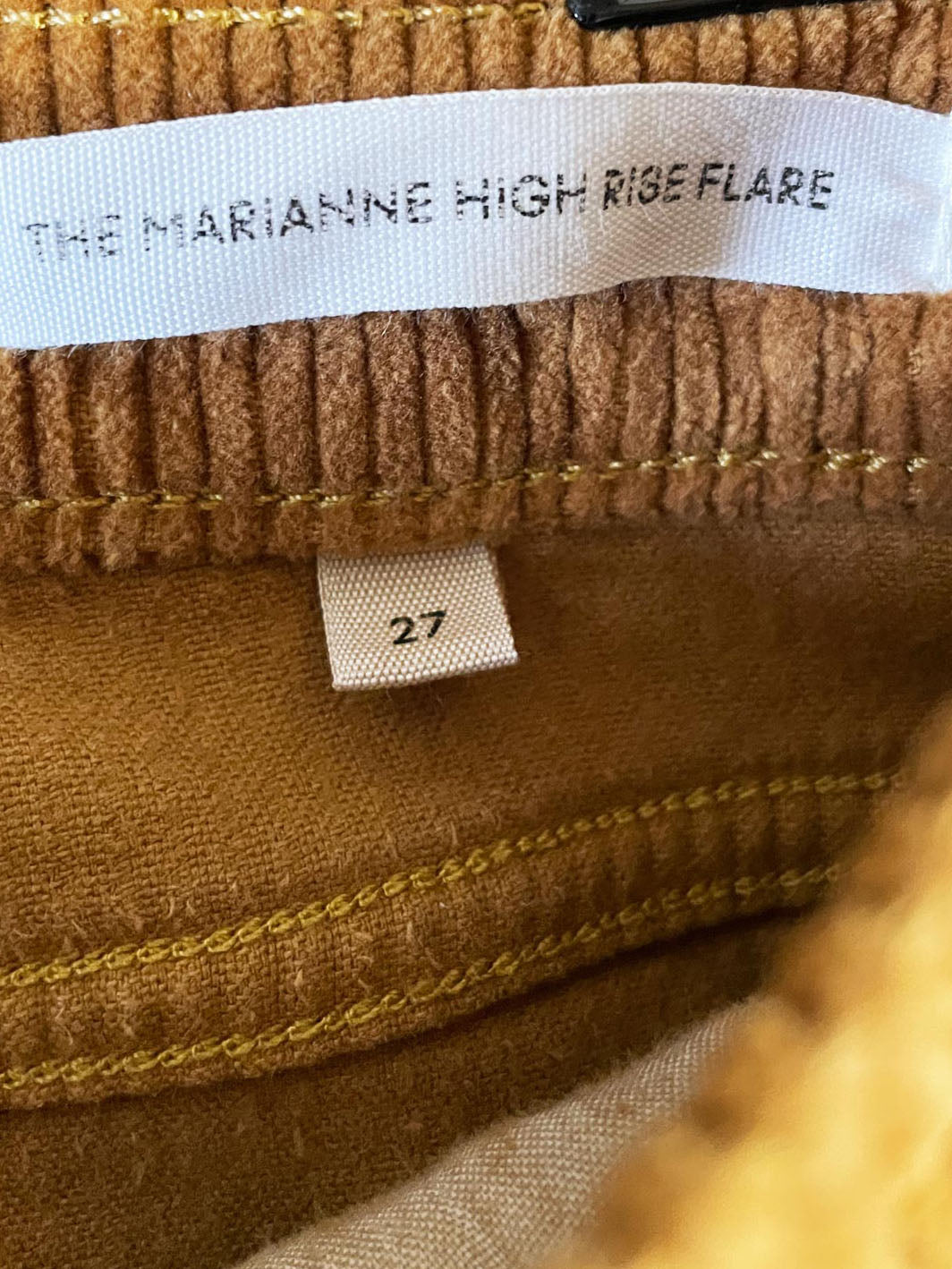 denim forum the marianne chunky cord high rise flare pants | ariztia