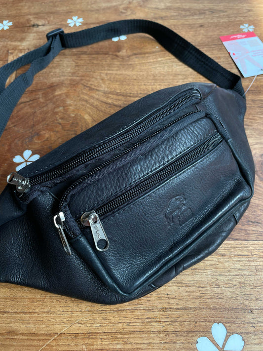 vintage leather belt bag