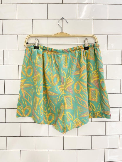 maui & sons retro tropical resort shirt and shorts set - good market thrift store