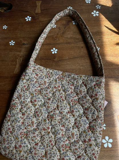 handmade granny quilted tote bag