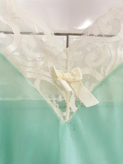 vintage 60s darling lace trim cami with ruffle hem - good market thrift store