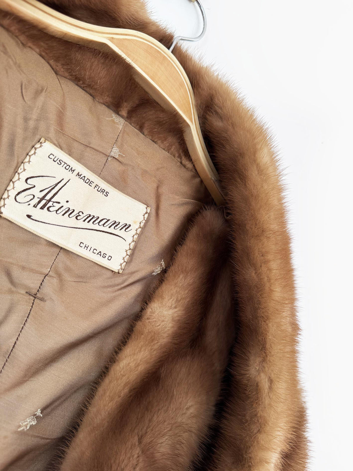 vintage 50s e. heinemann mink fur stole cape