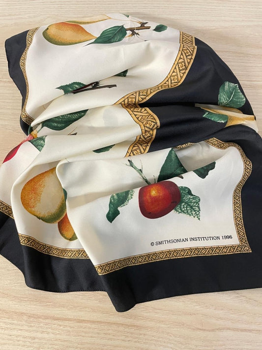 vintage 90s made in italy smithsonian fruit scarf - good market thrift store
