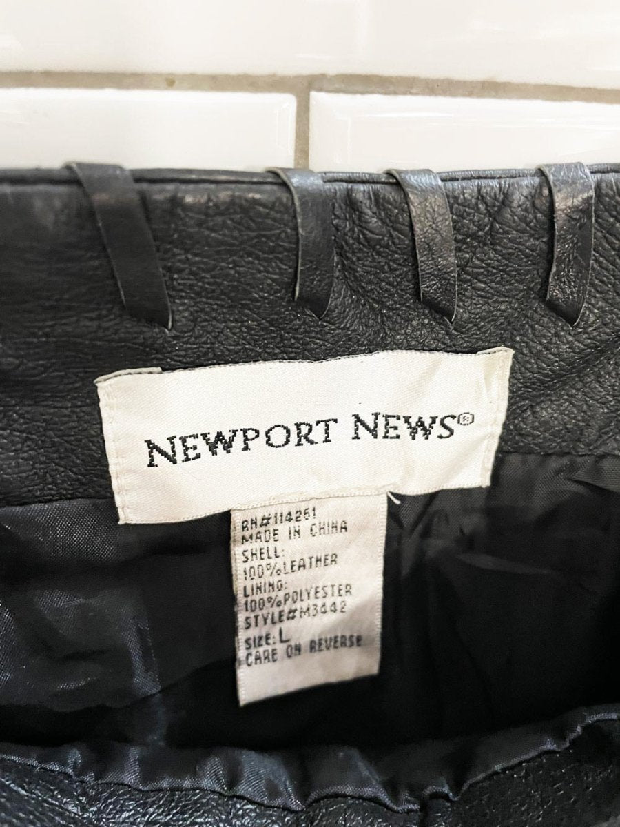 vintage 90s newport news braided leather fringe poncho - good market thrift store