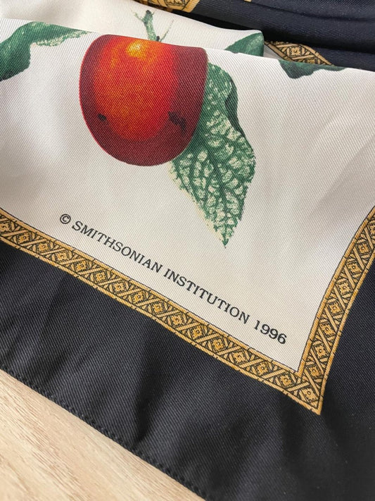 vintage 90s made in italy smithsonian fruit scarf - good market thrift store