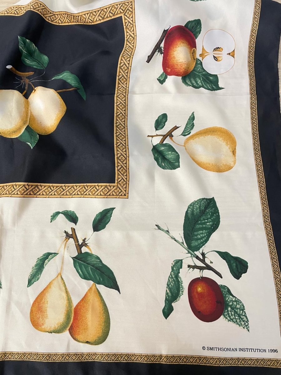 vintage 90s made in italy smithsonian fruit scarf - good market thrift store