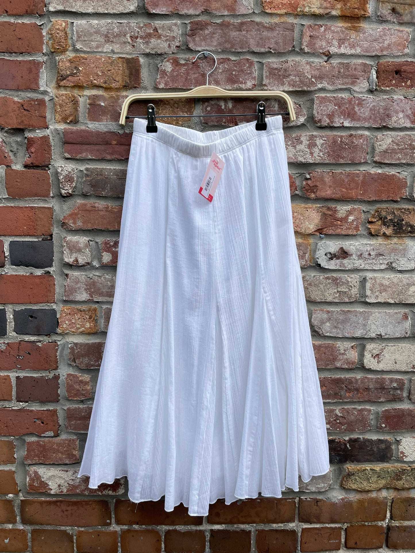 alfred dunner crinkled cotton midi skirt