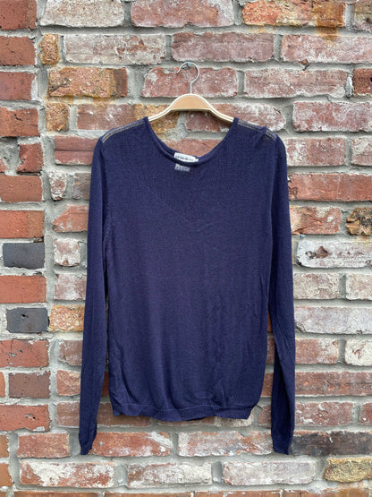 vintage ca va de soi sweetheart mesh knit top