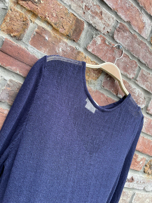 vintage ca va de soi sweetheart mesh knit top