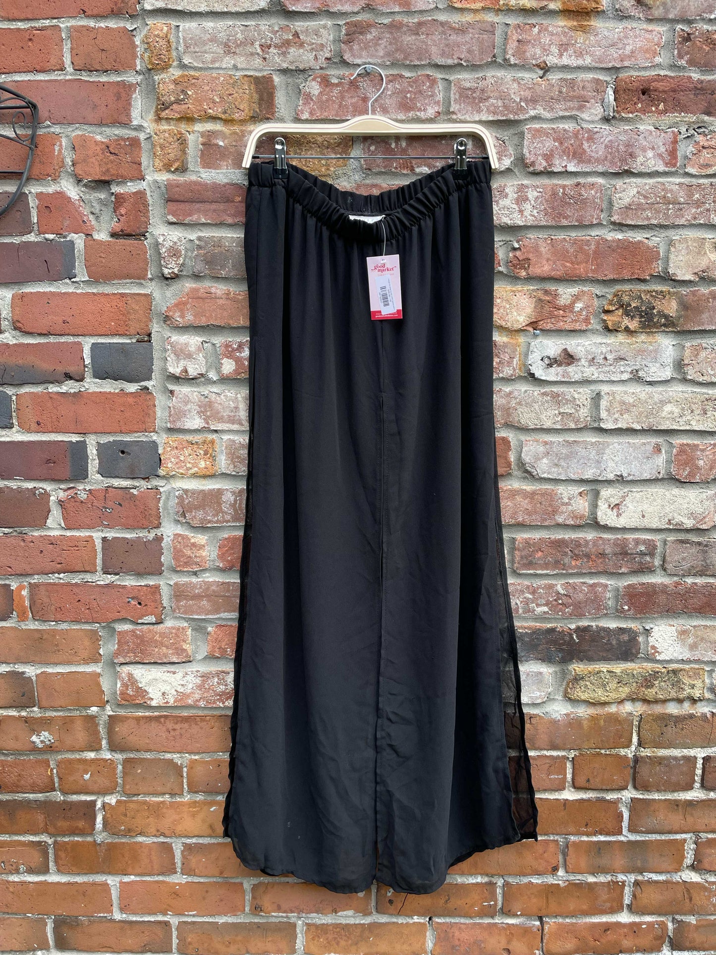 vintage 00s daniel laurent chiffon layered wide leg pants