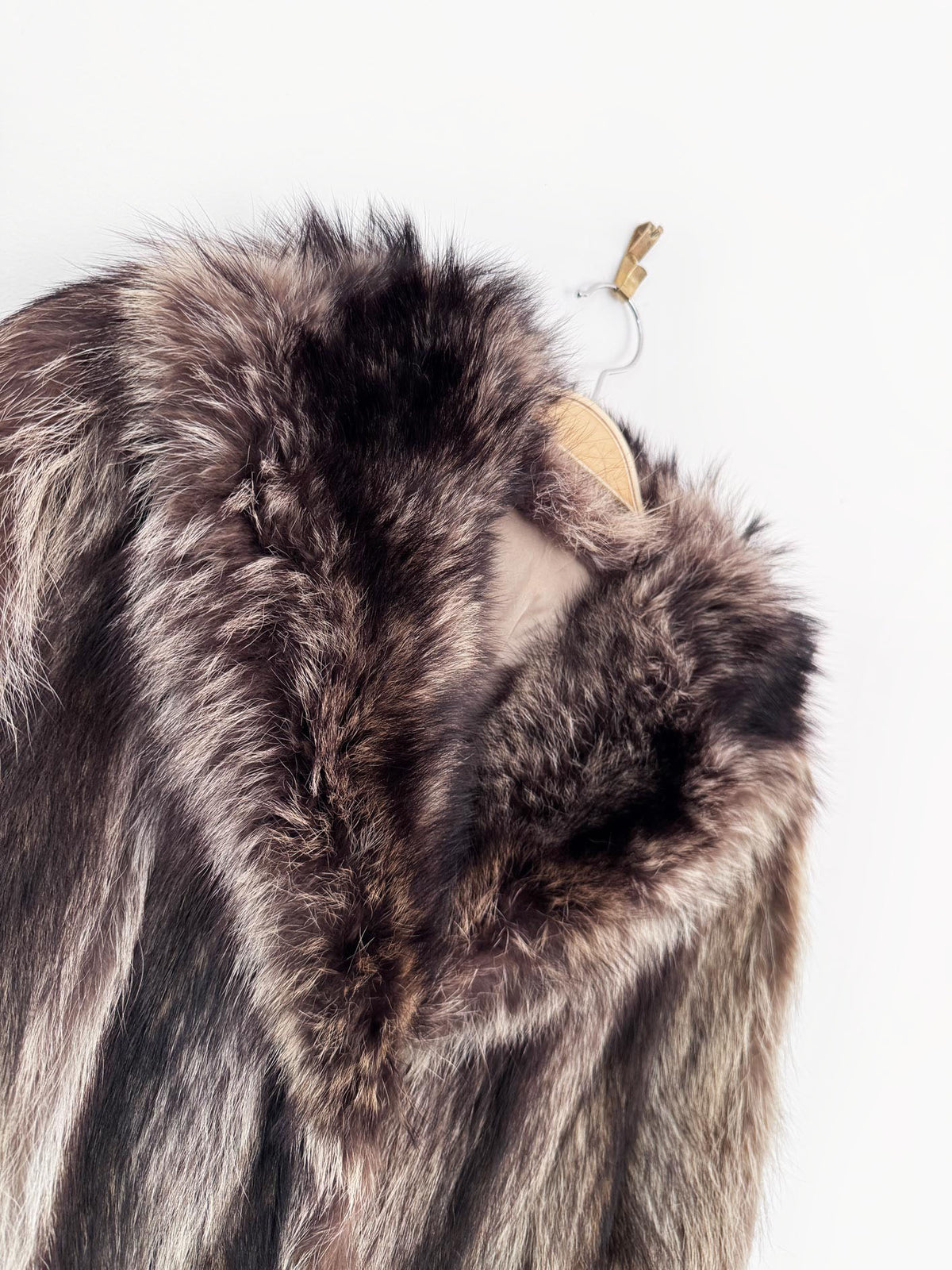 vintage racoon fur deep pile coat