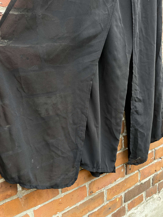 vintage 00s daniel laurent chiffon layered wide leg pants