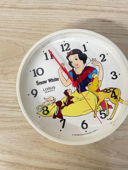 vintage disney snow white lorus quartz clock - good market thrift store