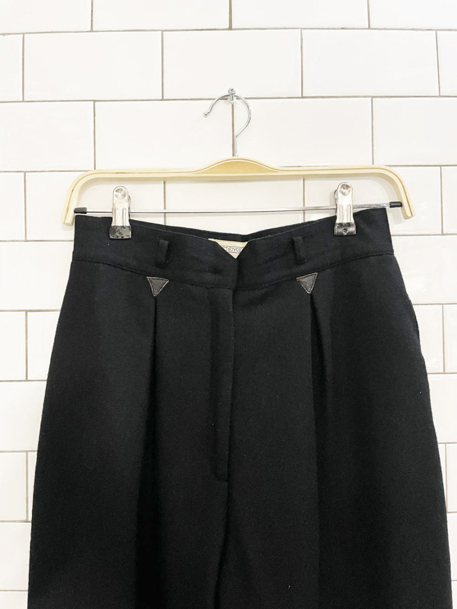 vintage pretense felted wool - blend pleated trousers | made in Japan - good market thrift store