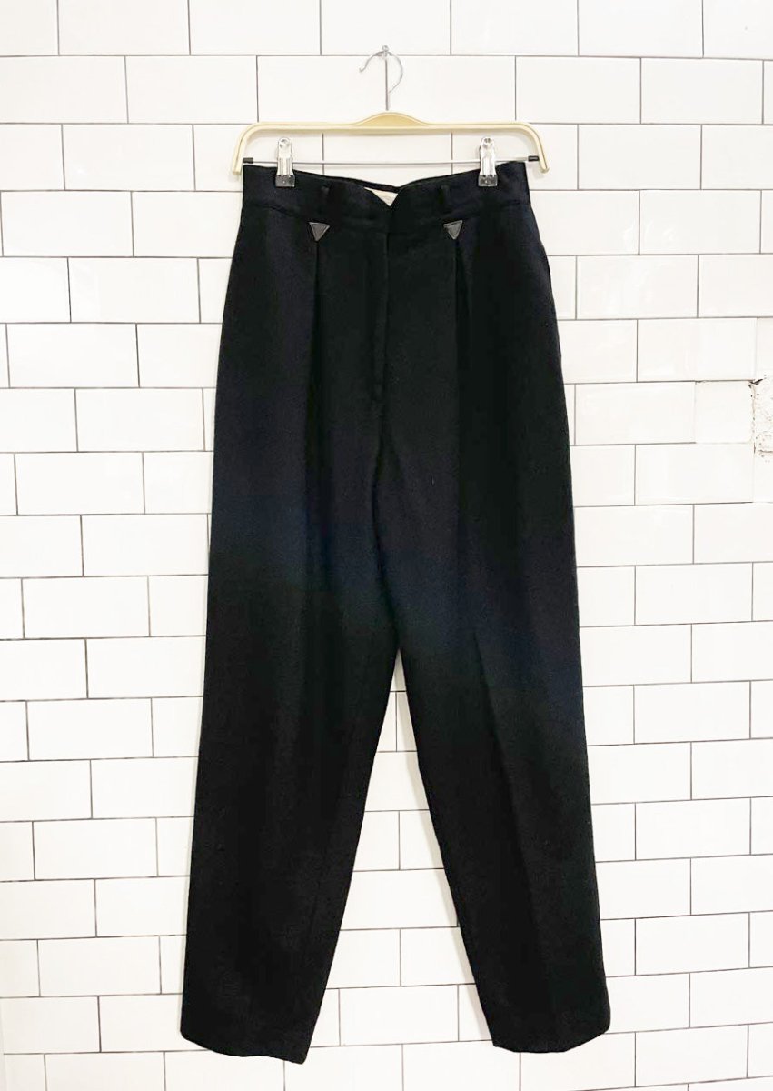 vintage pretense felted wool - blend pleated trousers | made in Japan - good market thrift store