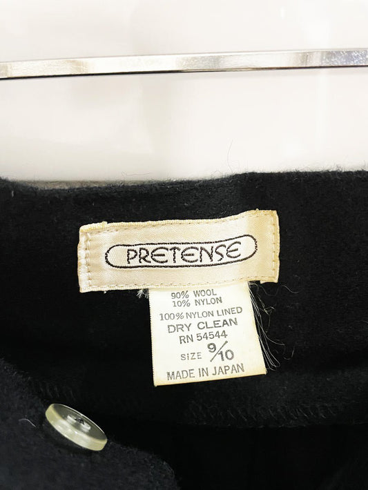 vintage pretense felted wool - blend pleated trousers | made in Japan - good market thrift store