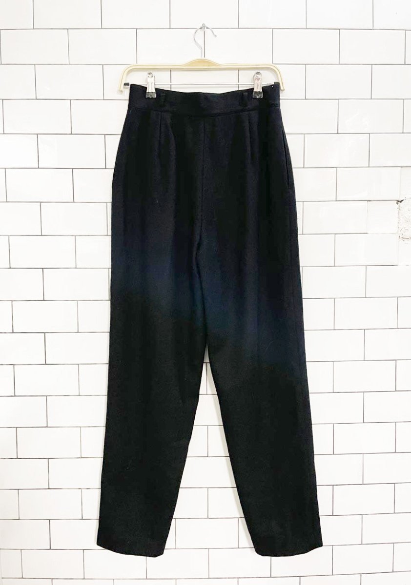 vintage pretense felted wool - blend pleated trousers | made in Japan - good market thrift store
