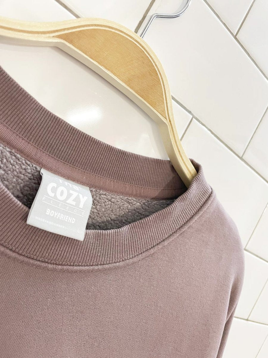 tna cozy fleece boyfriend oversized sweatshirt | aritzia - good market thrift store