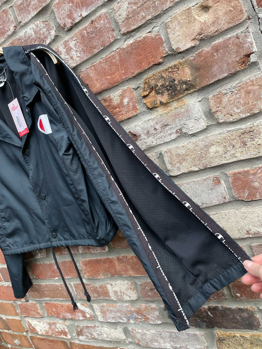 champion full zip sleeve coaches jacket