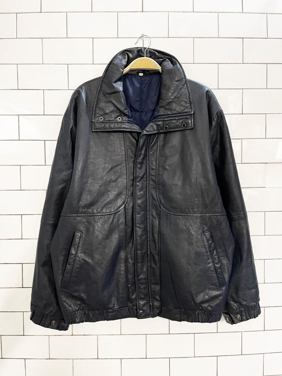 vintage soft leather bomber jacket - good market thrift store