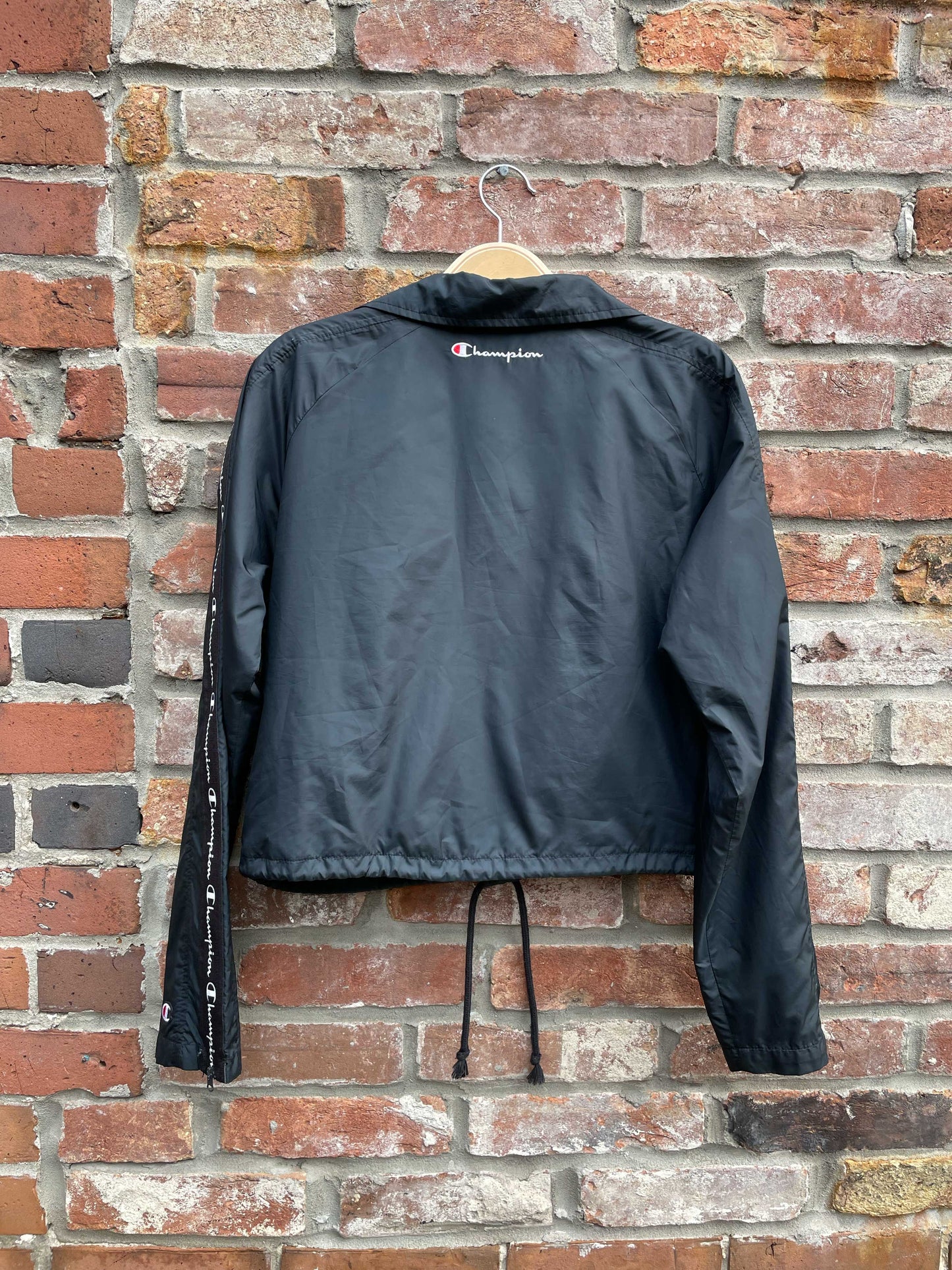 champion full zip sleeve coaches jacket