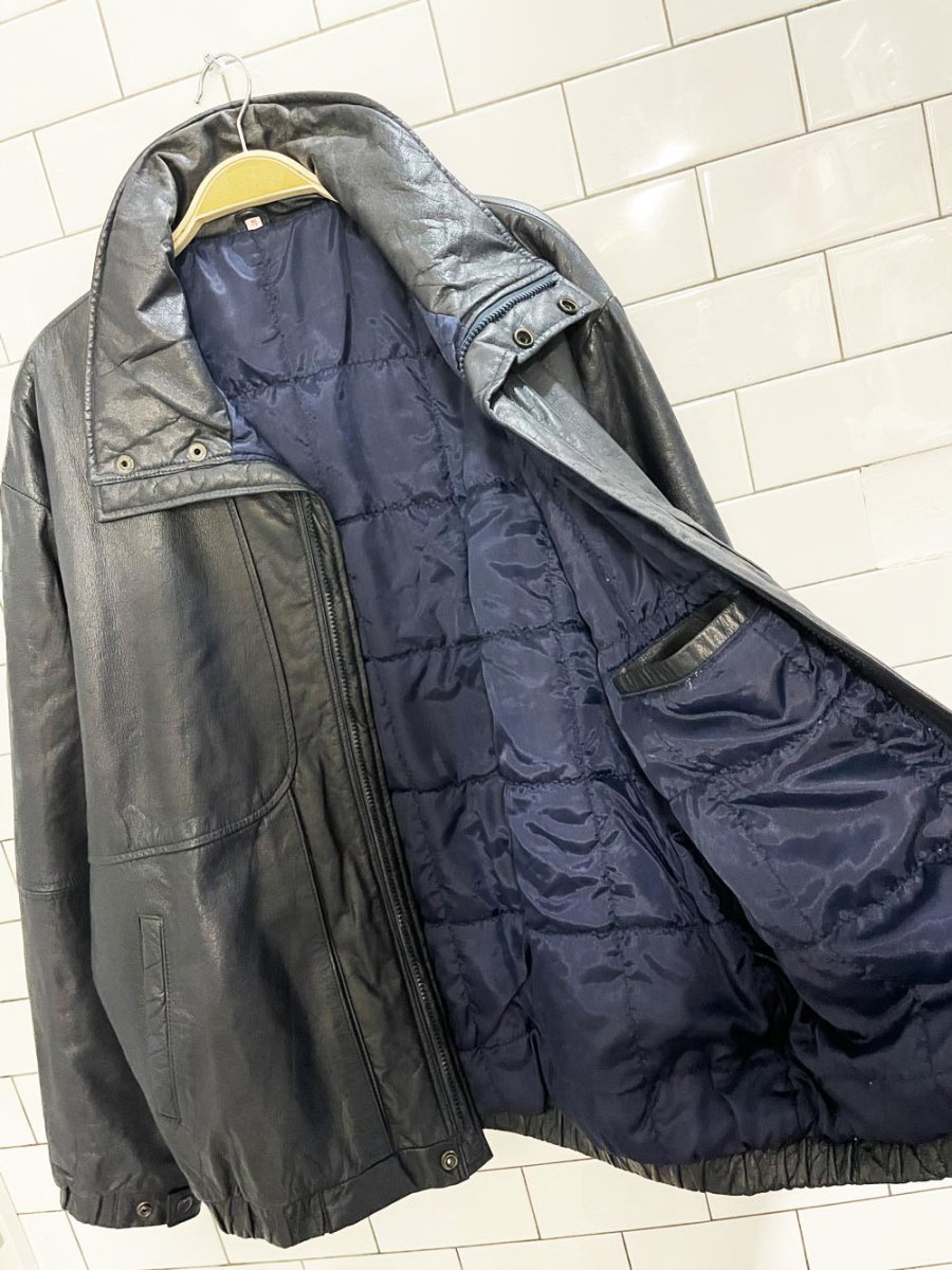 vintage soft leather bomber jacket - good market thrift store