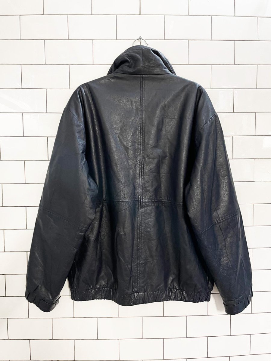 vintage soft leather bomber jacket - good market thrift store