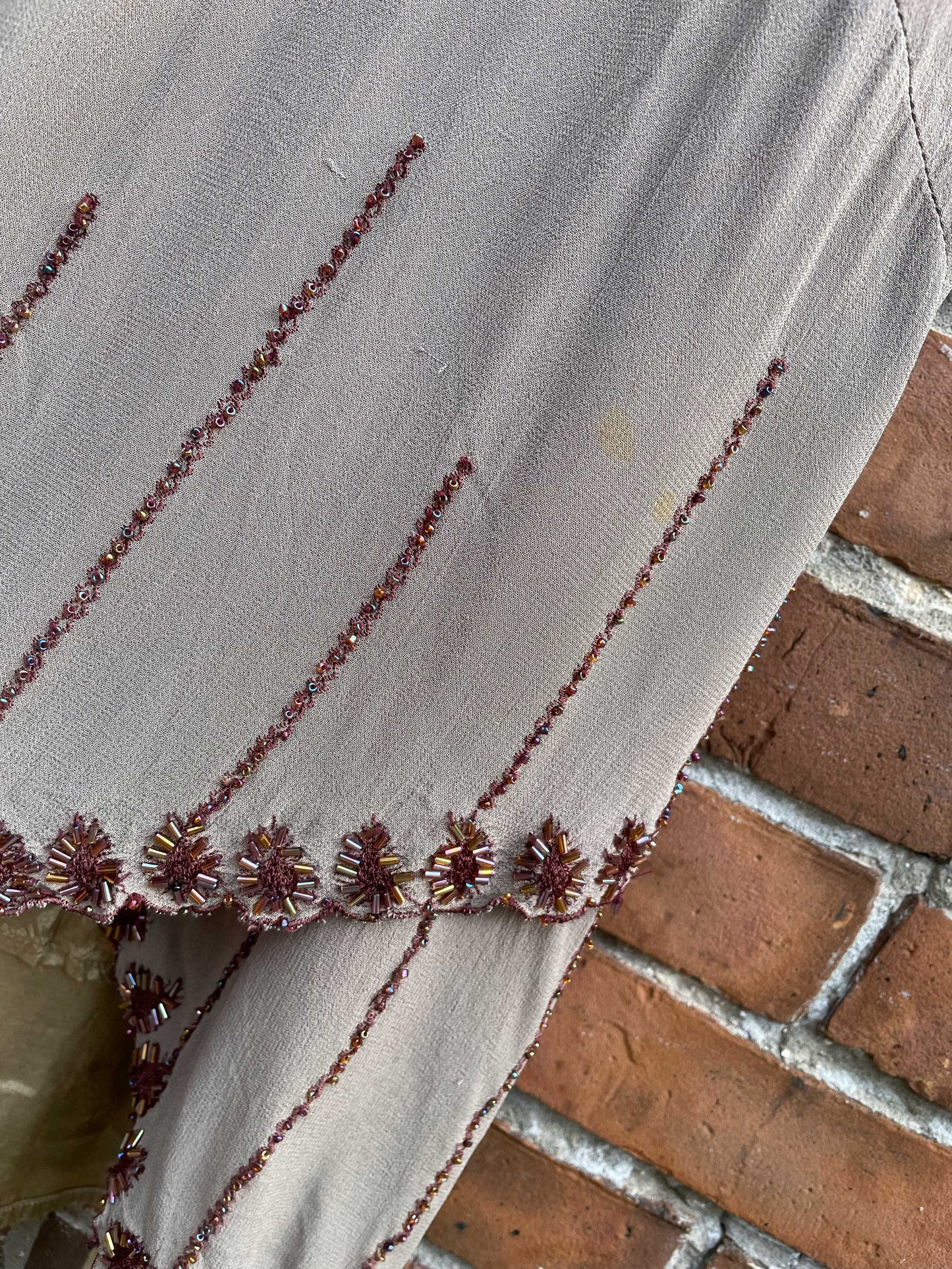 vintage 00s raindrops beaded midi dress