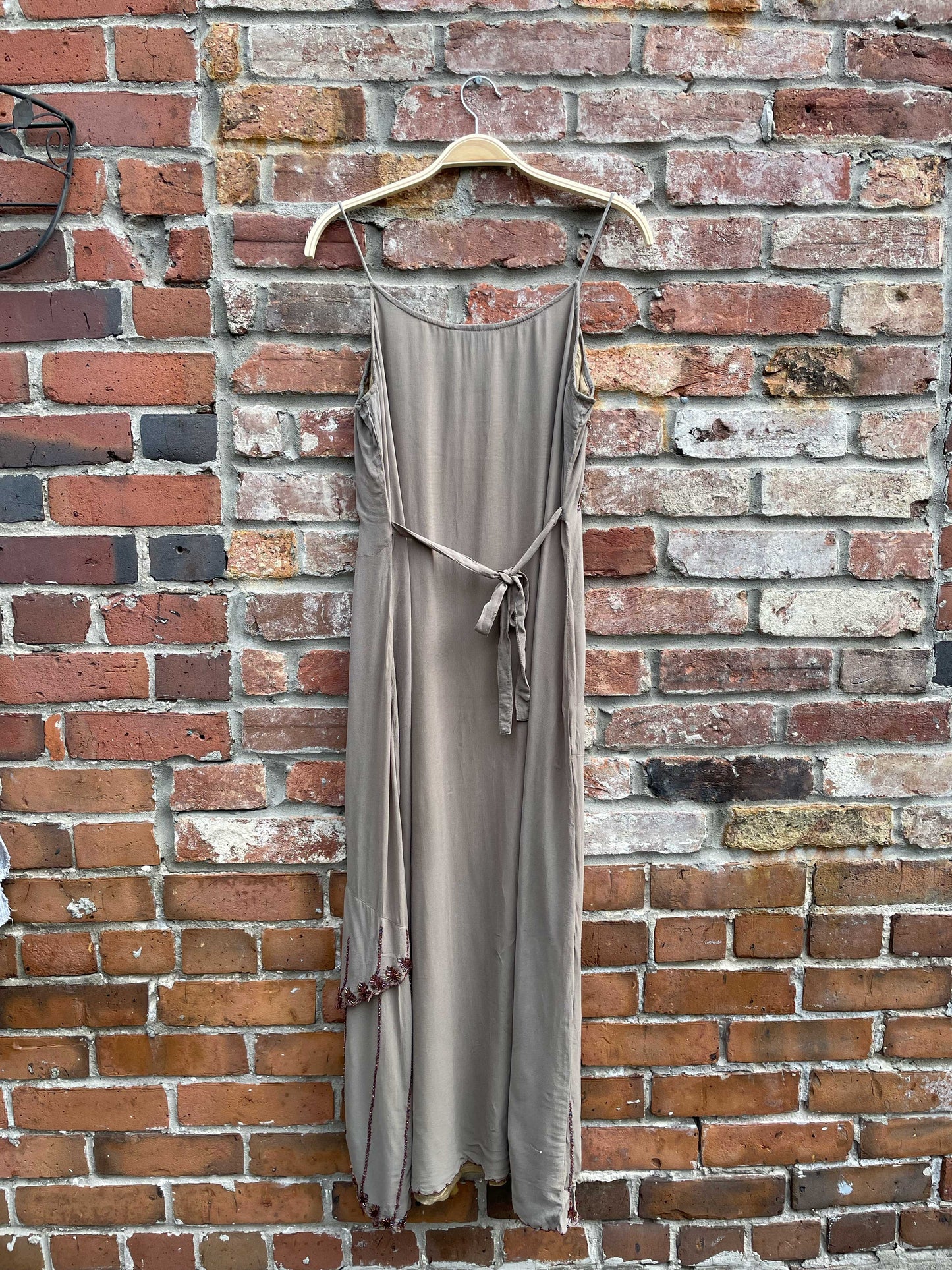 vintage 00s raindrops beaded midi dress