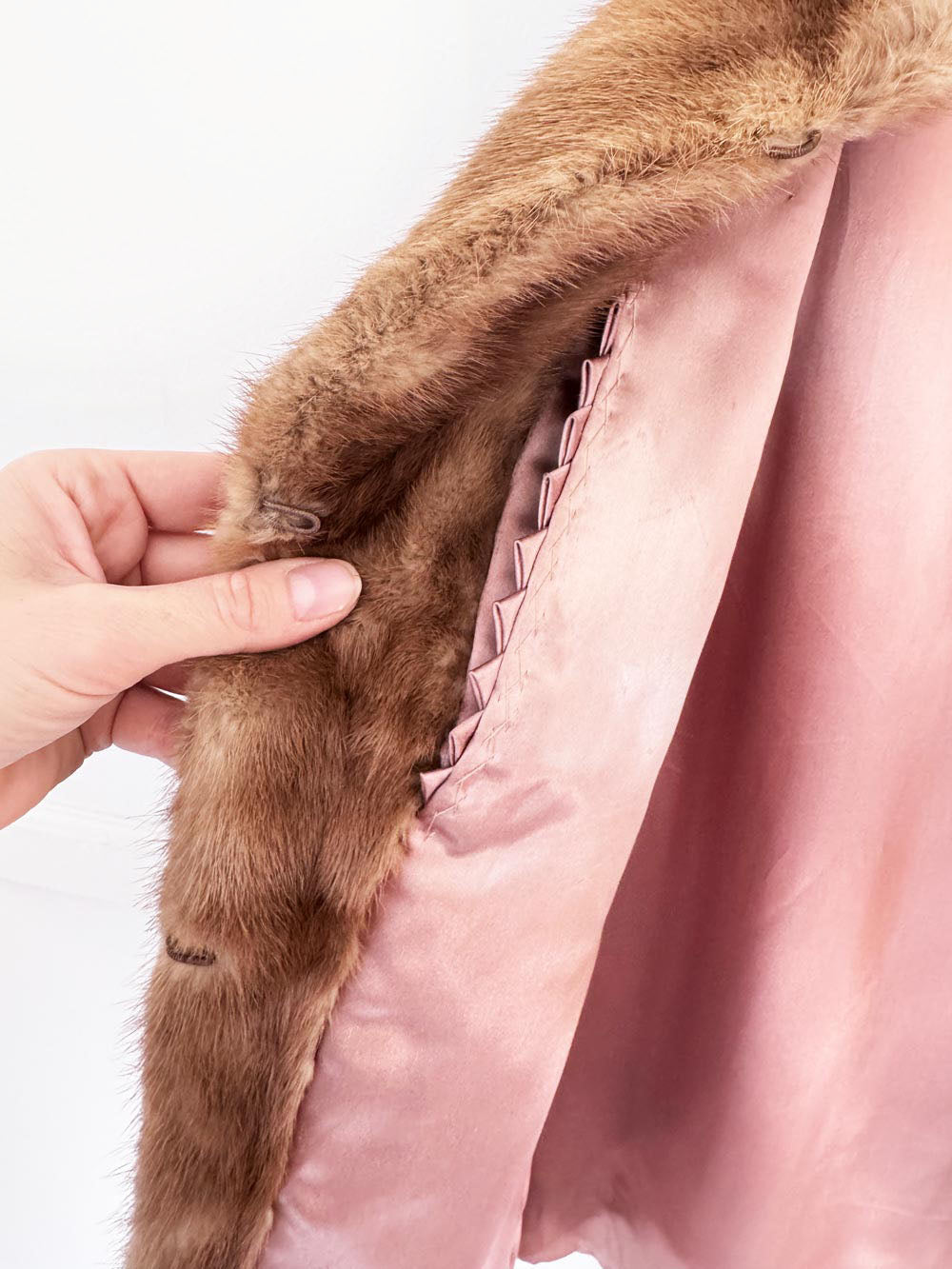 vintage 60s eaton fur salon mink fur vest