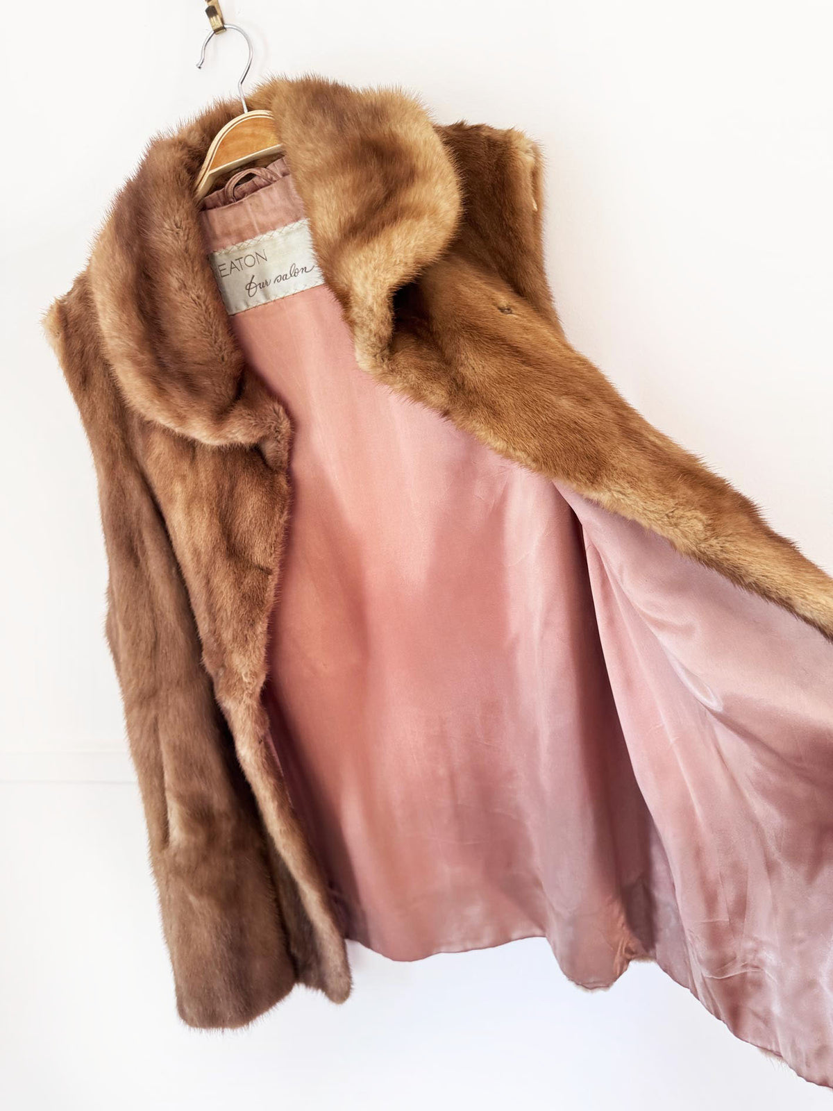 vintage 60s eaton fur salon mink fur vest