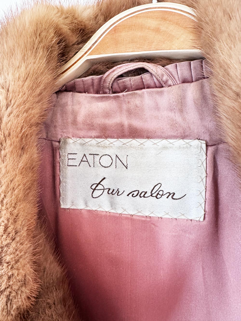 vintage 60s eaton fur salon mink fur vest