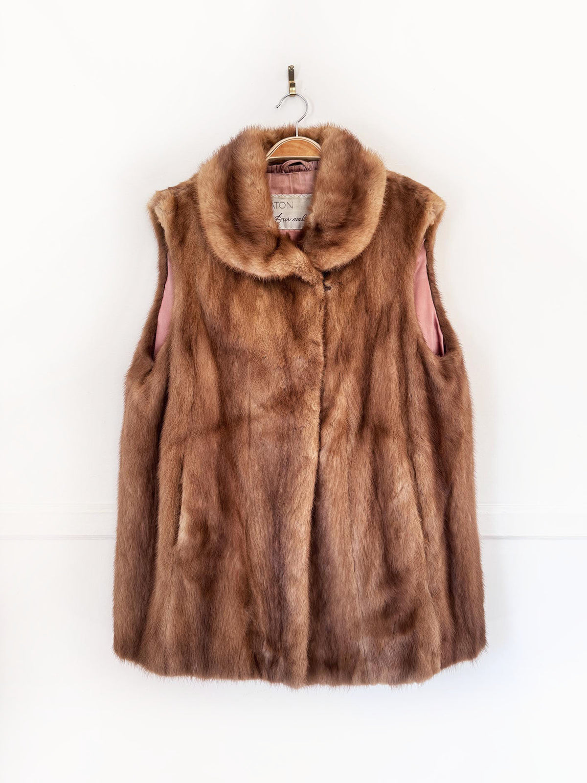 vintage 60s eaton fur salon mink fur vest