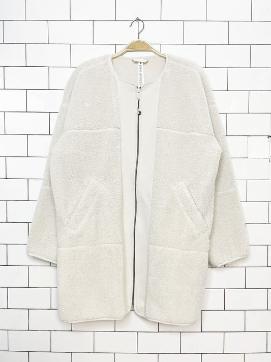 lululemon 2022 collarless textured fleece full zip jacket