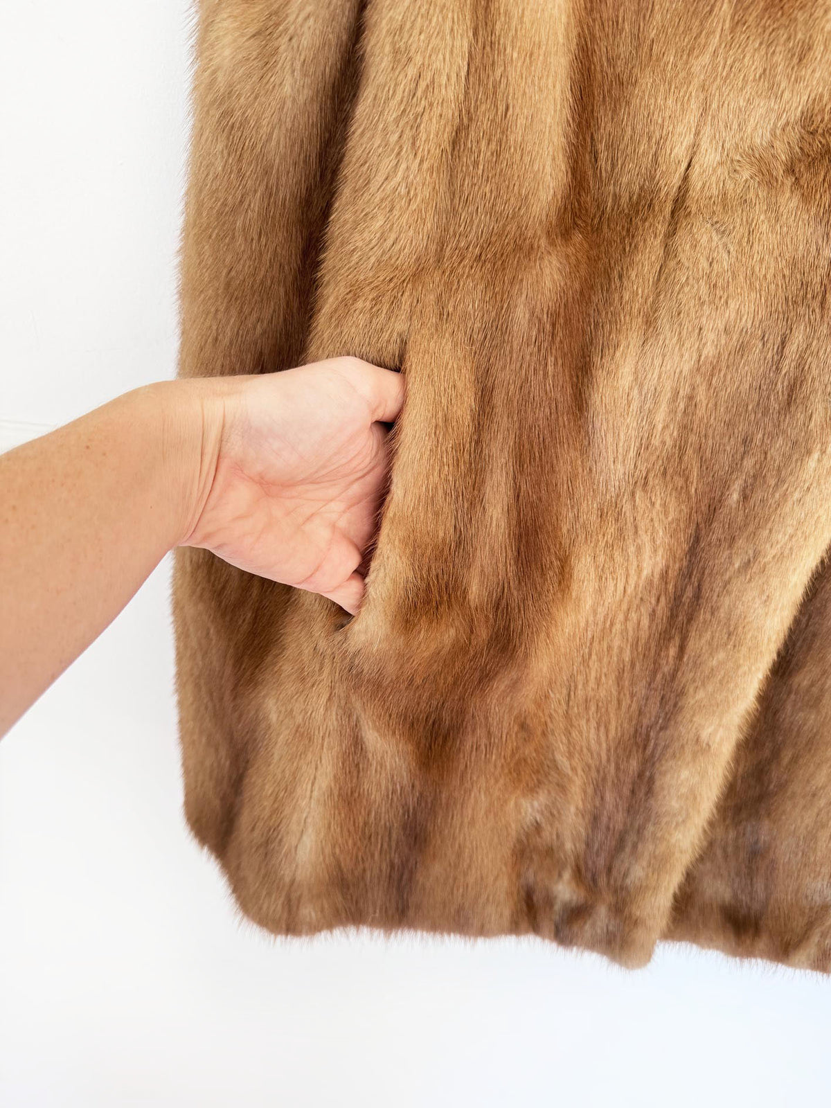 vintage 60s eaton fur salon mink fur vest