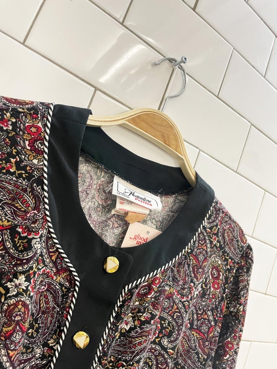 vintage 90s florentine 'elaine' paisley belted dress - good market thrift store
