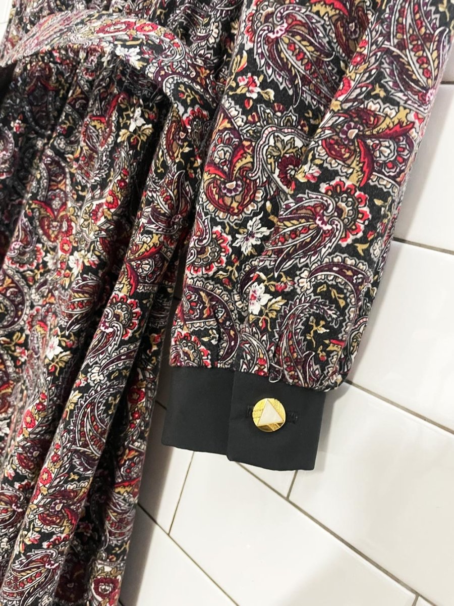 vintage 90s florentine 'elaine' paisley belted dress - good market thrift store