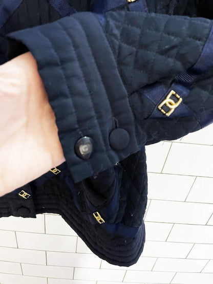 vintage 80s peter nygard 100% silk quilted harness jacket | union made - good market thrift store