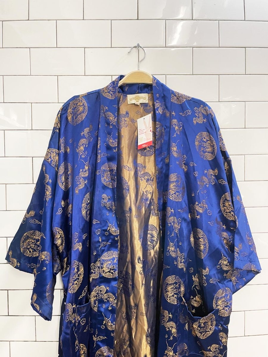 vintage 00s canton market satin jacquard chinese robe - good market thrift store