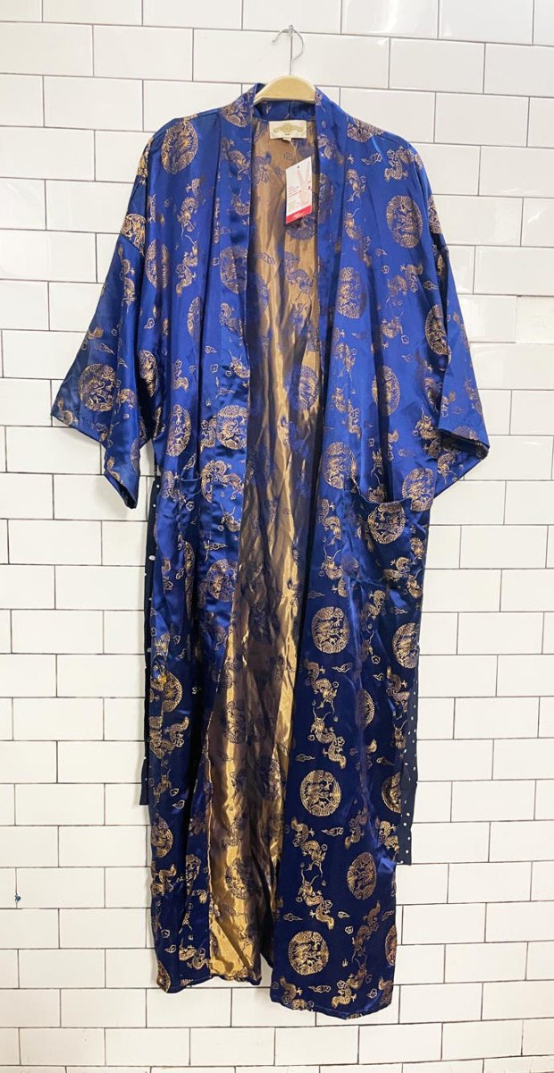 vintage 00s canton market satin jacquard chinese robe - good market thrift store